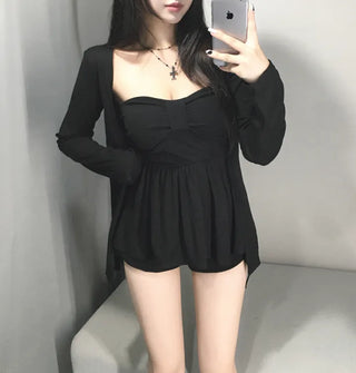 Delicate Fit Open Cardigan Flowy Basic Autumn Outerwear
