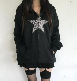 Fur Hooded Padded Jacket Elastic Waist Oversized Loose