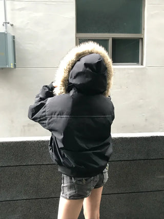 Hairy Winter Two-Tone Fur Jacket Coat Year-End Look