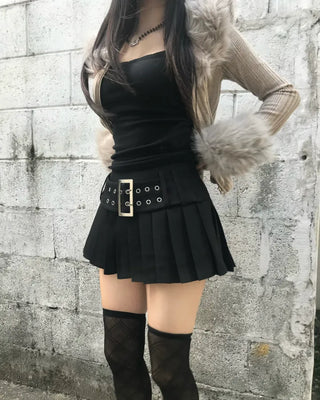 Stitch Fur Oversized Padded Hoodie Jacket Outerwear Year-end