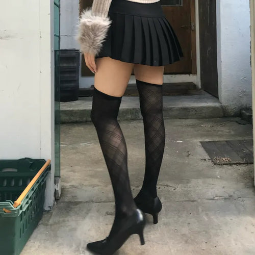 Eyelet Belted Pleated Skirt Mini Shorts Daily Date