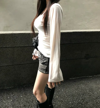 See-through check knee stockings socks tattoo tights sheer