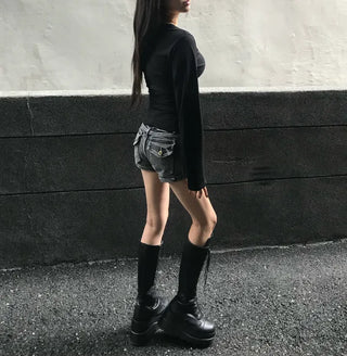 See-through check knee stockings socks tattoo tights sheer