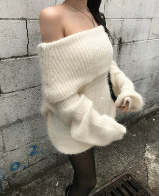 Lia Boucle Fur Angora Cardigan Transitional Season Winter