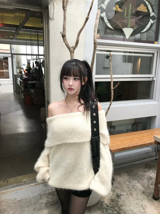 Lia Boucle Fur Angora Cardigan Transitional Season Winter