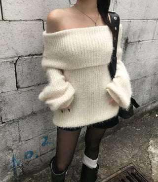 Lia Boucle Fur Angora Cardigan Transitional Season Winter