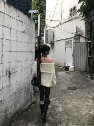 Lia Boucle Fur Angora Cardigan Transitional Season Winter