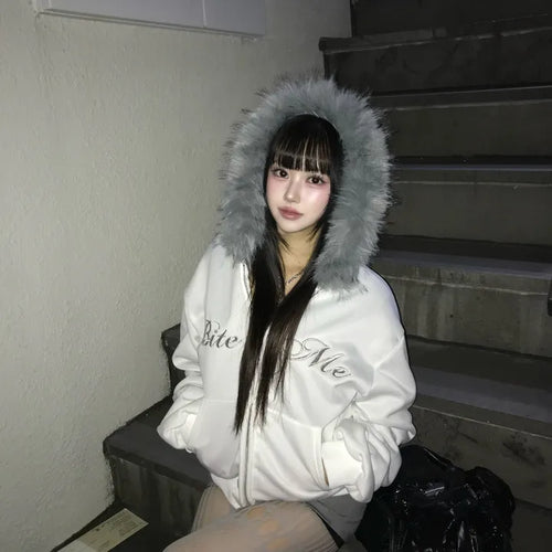 Letter Cowl Neck Hoodie Off-shoulder Sweatshirt Training Daily