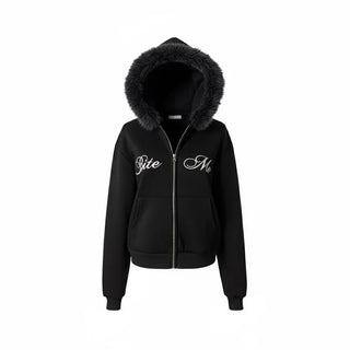 Letter Cowl Neck Hoodie Off-shoulder Sweatshirt Training Daily