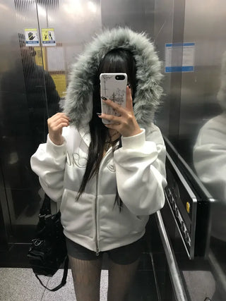 Letter Cowl Neck Hoodie Off-shoulder Sweatshirt Training Daily