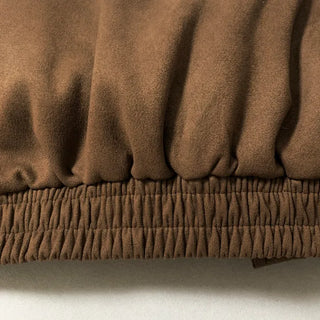 Huggle Collar Double-Button Jacket Half Coat Short Wool