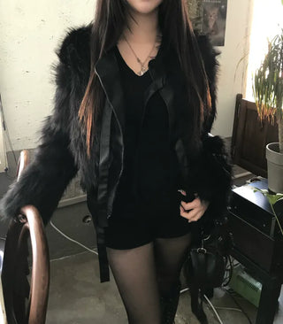 Eiffel Suede Biker Jacket Blouson Date Look Winter