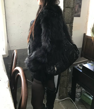 Eiffel Suede Biker Jacket Blouson Date Look Winter