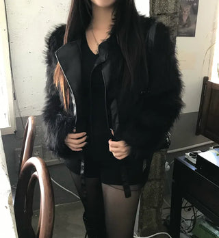 Eiffel Suede Biker Jacket Blouson Date Look Winter