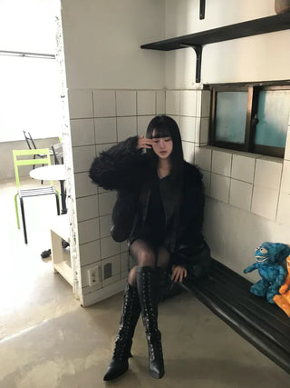 Eiffel Suede Biker Jacket Blouson Date Look Winter