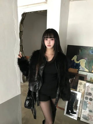 Eiffel Suede Biker Jacket Blouson Date Look Winter