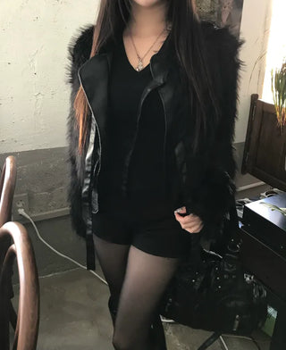 Eiffel Suede Biker Jacket Blouson Date Look Winter