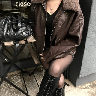 Leel Angora Loose Fit Cardigan Oversized Knit Long