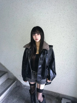 Leel Angora Loose Fit Cardigan Oversized Knit Long