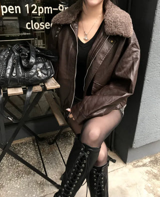 Leel Angora Loose Fit Cardigan Oversized Knit Long