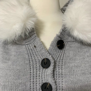 Heart V-neck Button Ribbed Long Sleeve T-shirt Knit