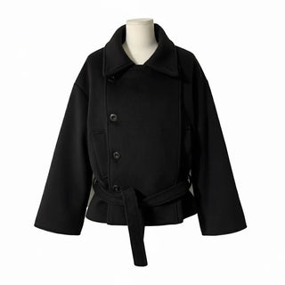 Mer Button Fur Hoodie Knit Year-end Look Date