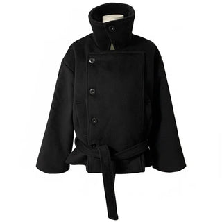Mer Button Fur Hoodie Knit Year-end Look Date