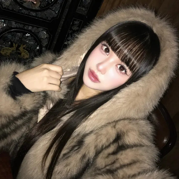 Denba Quilted Ribbon Half Coat Belt High-Neck Double