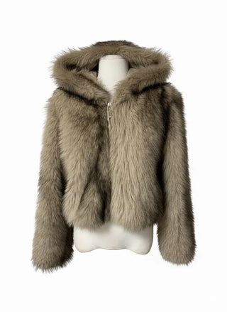 Denba Quilted Ribbon Half Coat Belt High-Neck Double