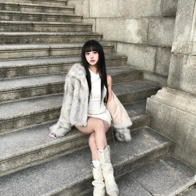 Rabbit Wool Winter Shorts Hot Pants High-waisted Year-end