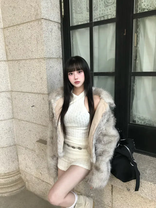 Rabbit Wool Winter Shorts Hot Pants High-waisted Year-end