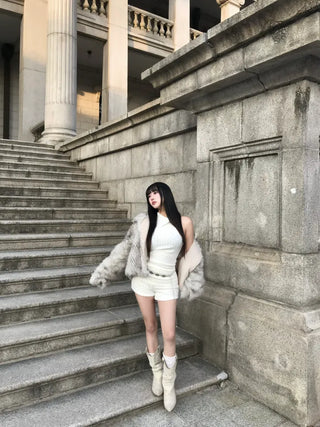 Rabbit Wool Winter Shorts Hot Pants High-waisted Year-end