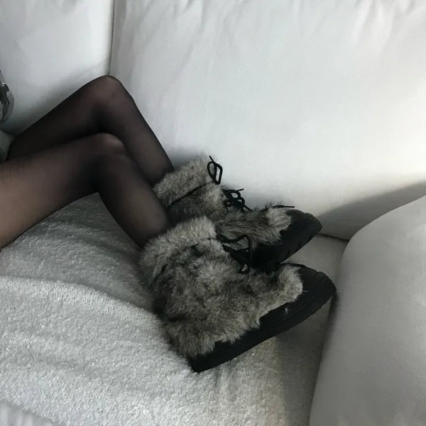 Highkey Two-Tone Fur Hooded Camo Padded Jacket Camouflage