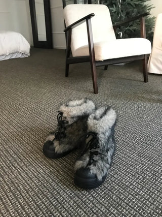 Highkey Two-Tone Fur Hooded Camo Padded Jacket Camouflage