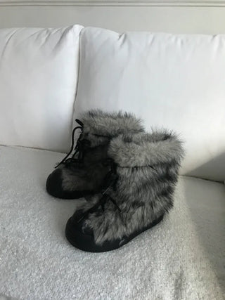 Highkey Two-Tone Fur Hooded Camo Padded Jacket Camouflage