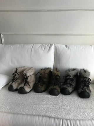 Highkey Two-Tone Fur Hooded Camo Padded Jacket Camouflage