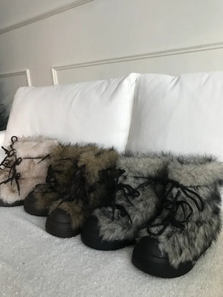 Highkey Two-Tone Fur Hooded Camo Padded Jacket Camouflage