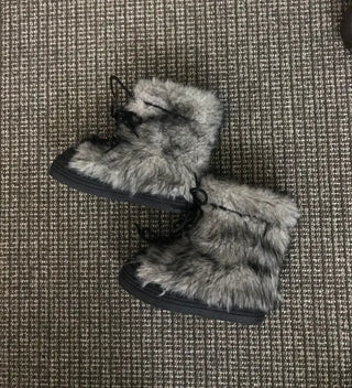 Highkey Two-Tone Fur Hooded Camo Padded Jacket Camouflage