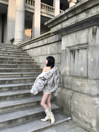 Teddy Fur Platform Long UGG Boots Winter Two-Way