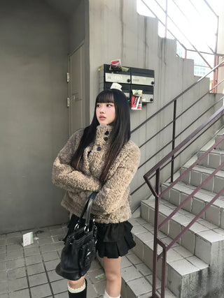 Louis Angora Knit Folding Shorts Shirred Pants Hot