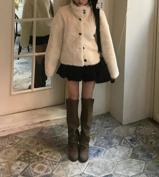 Louis Angora Knit Folding Shorts Shirred Pants Hot