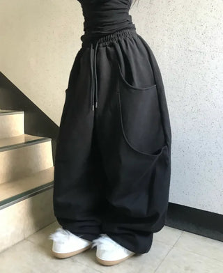 Rabbit Ponytail Tie Off-shoulder Long Sleeve Basic Item