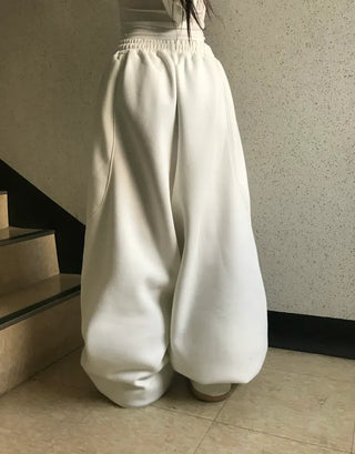 Rabbit Ponytail Tie Off-shoulder Long Sleeve Basic Item