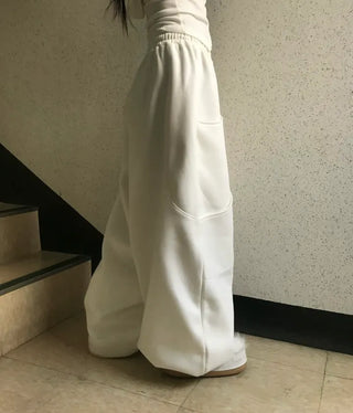 Rabbit Ponytail Tie Off-shoulder Long Sleeve Basic Item