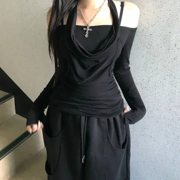 Fur Hoodie Knit Zip-up Oversized Avant-garde Fit Loose