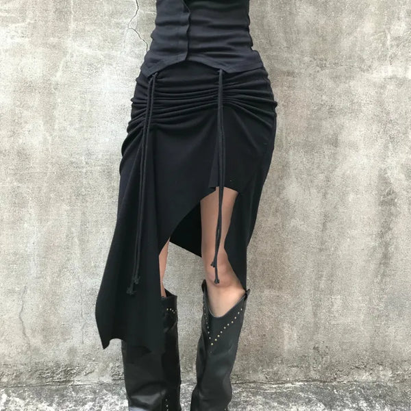 Shirred Halter Neck Sleeveless Off-Shoulder Long Sleeve Tee