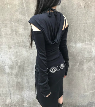 Shirred Halter Neck Sleeveless Off-Shoulder Long Sleeve Tee
