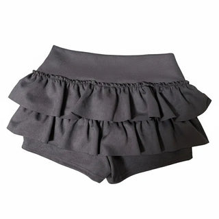Shirred Asymmetrical Long Skirt Midi Daily Year-End Look