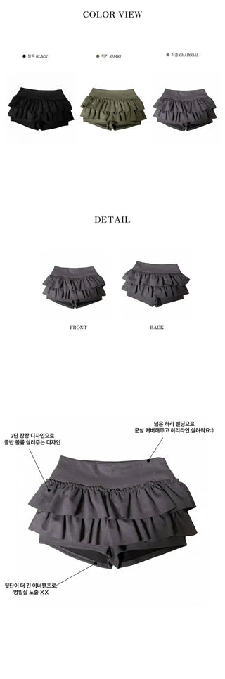 Shirred Asymmetrical Long Skirt Midi Daily Year-End Look