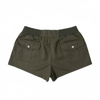 Tiered frill suede skirt-pants skirt mini low-rise daily